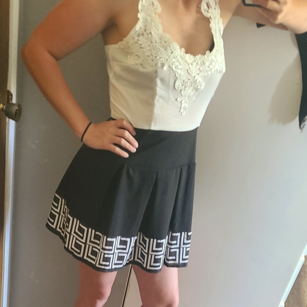 Black and white dress